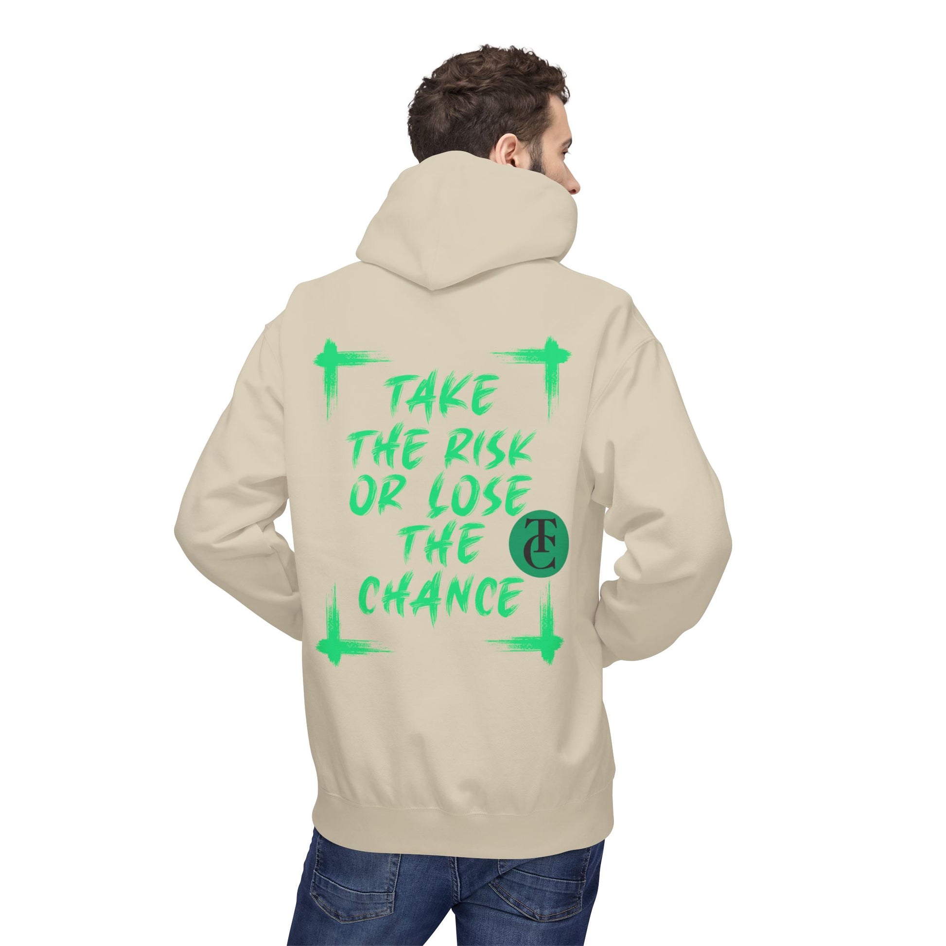 Inspirational Fleece Hoodie - 'Take the Risk or Lose the Chance' Design - THE CATCH