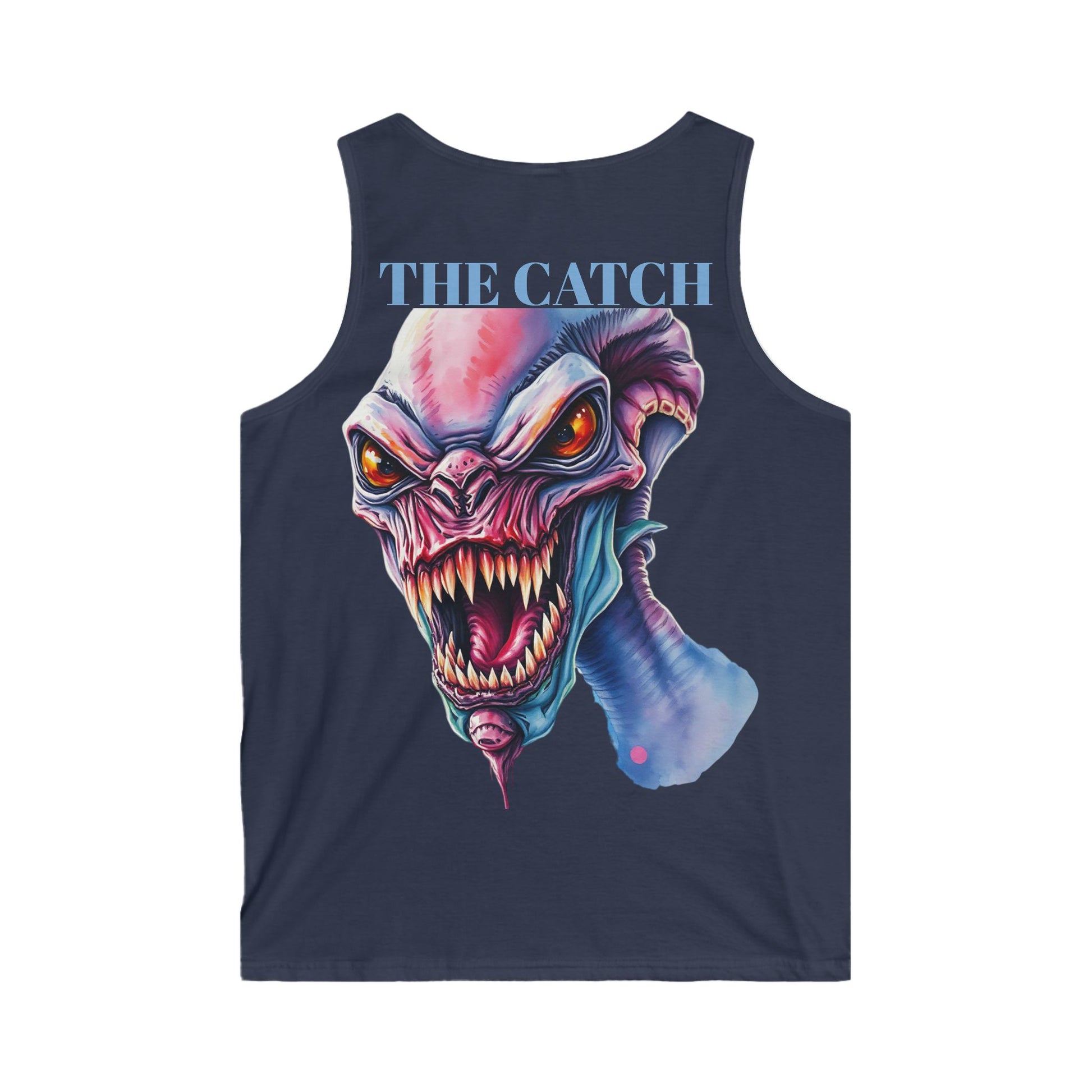 Men's Graphic Tank Top - 'The Catch' Monster Design - THE CATCH