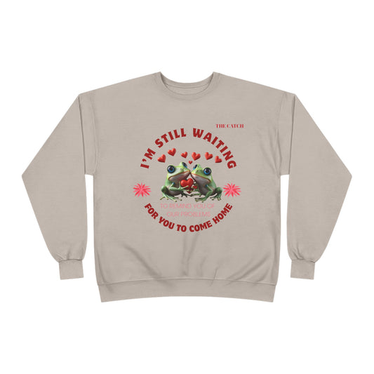 Eco-Friendly Frog Crewneck Sweatshirt - "I’m Still Waiting for You to Come Home"