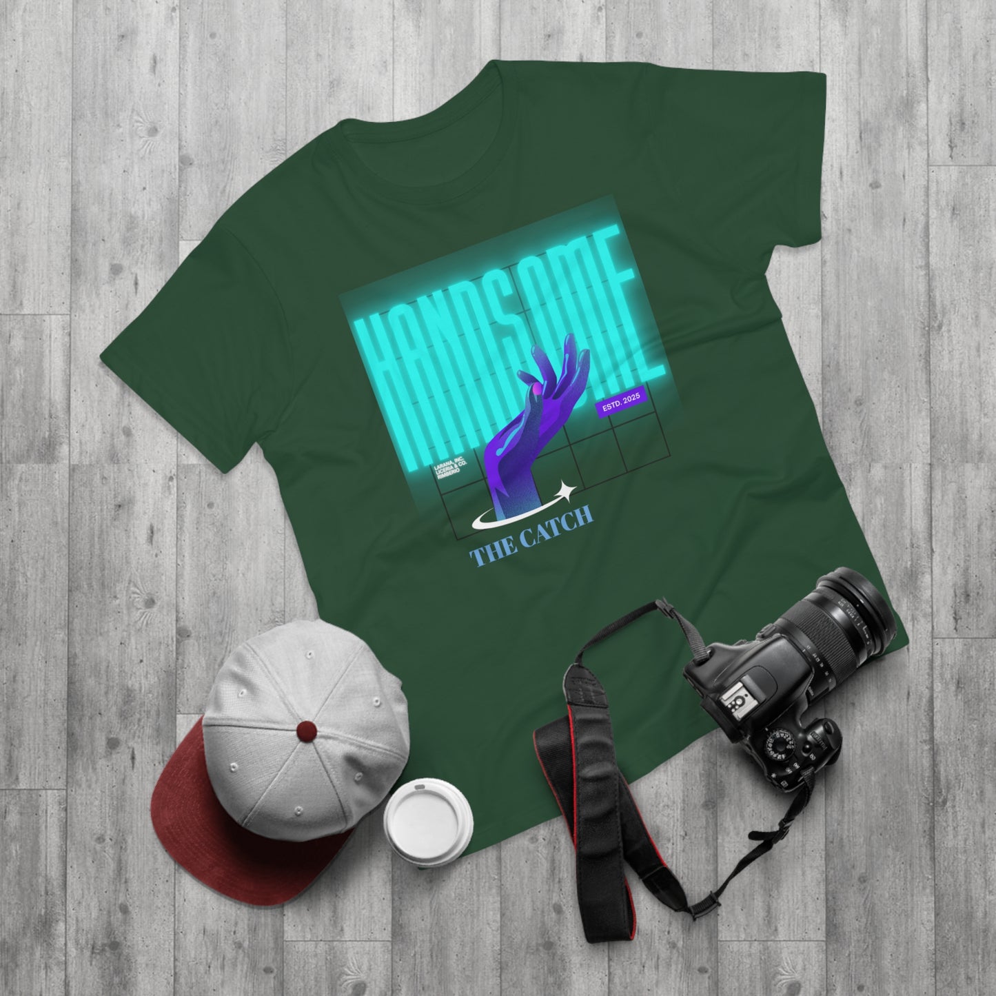 Stylish Graphic Tee for Men - 'Handsome' Design