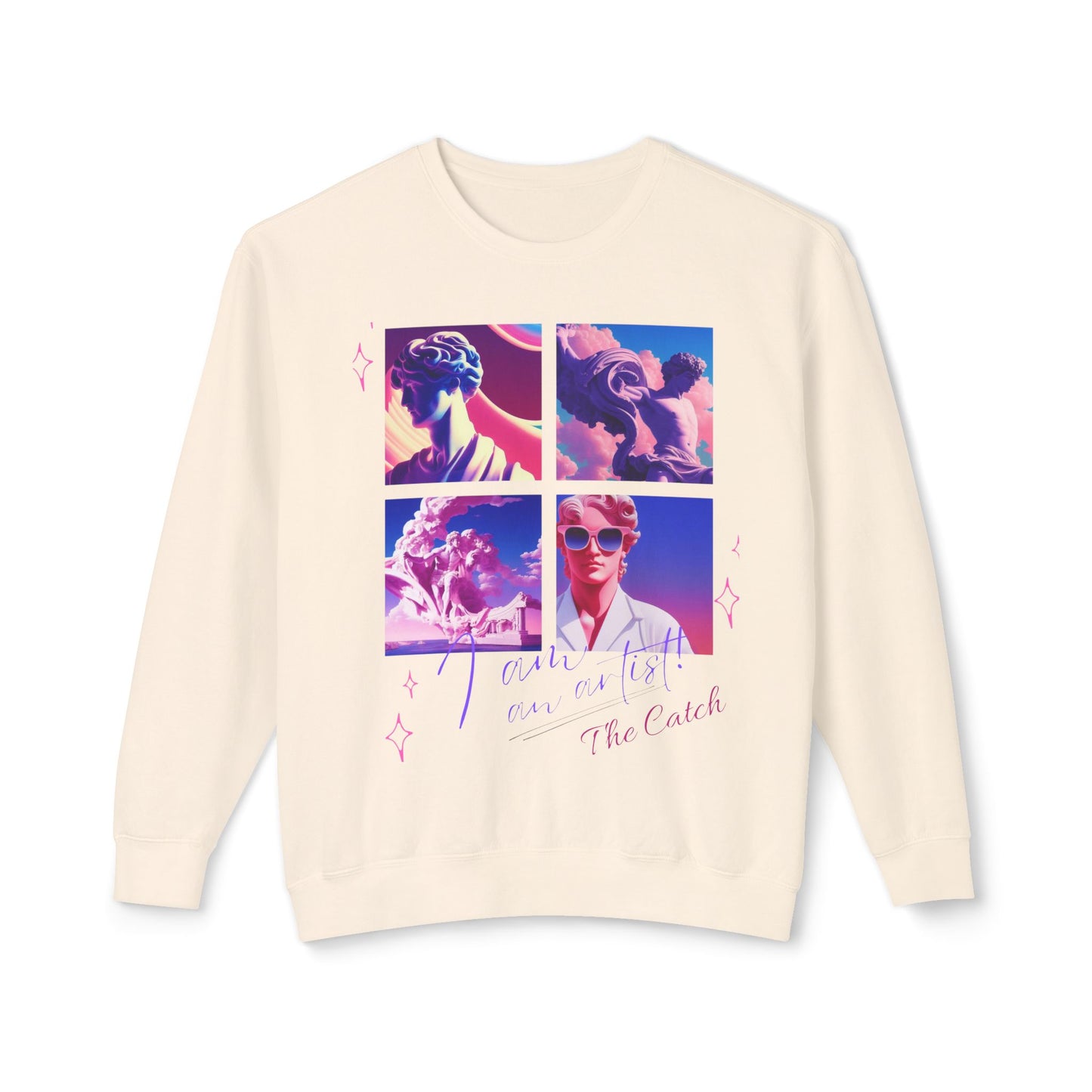 Artistic Crewneck Sweatshirt - "The Catch" Graphic Design - THE CATCH