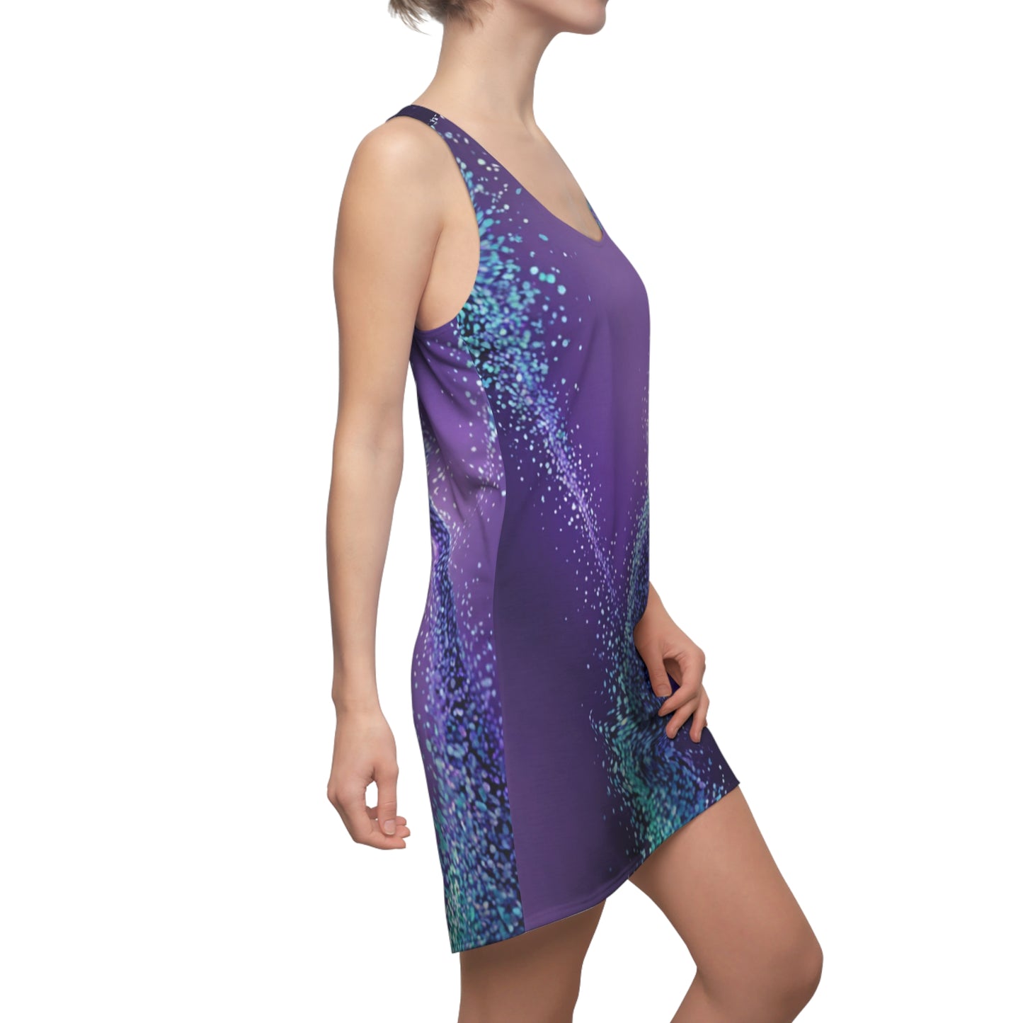 Purple Sparkle Racerback Dress, Summer Dress, Festival Outfit, Beach Wear, Casual Dress, Party Dress - THE CATCH