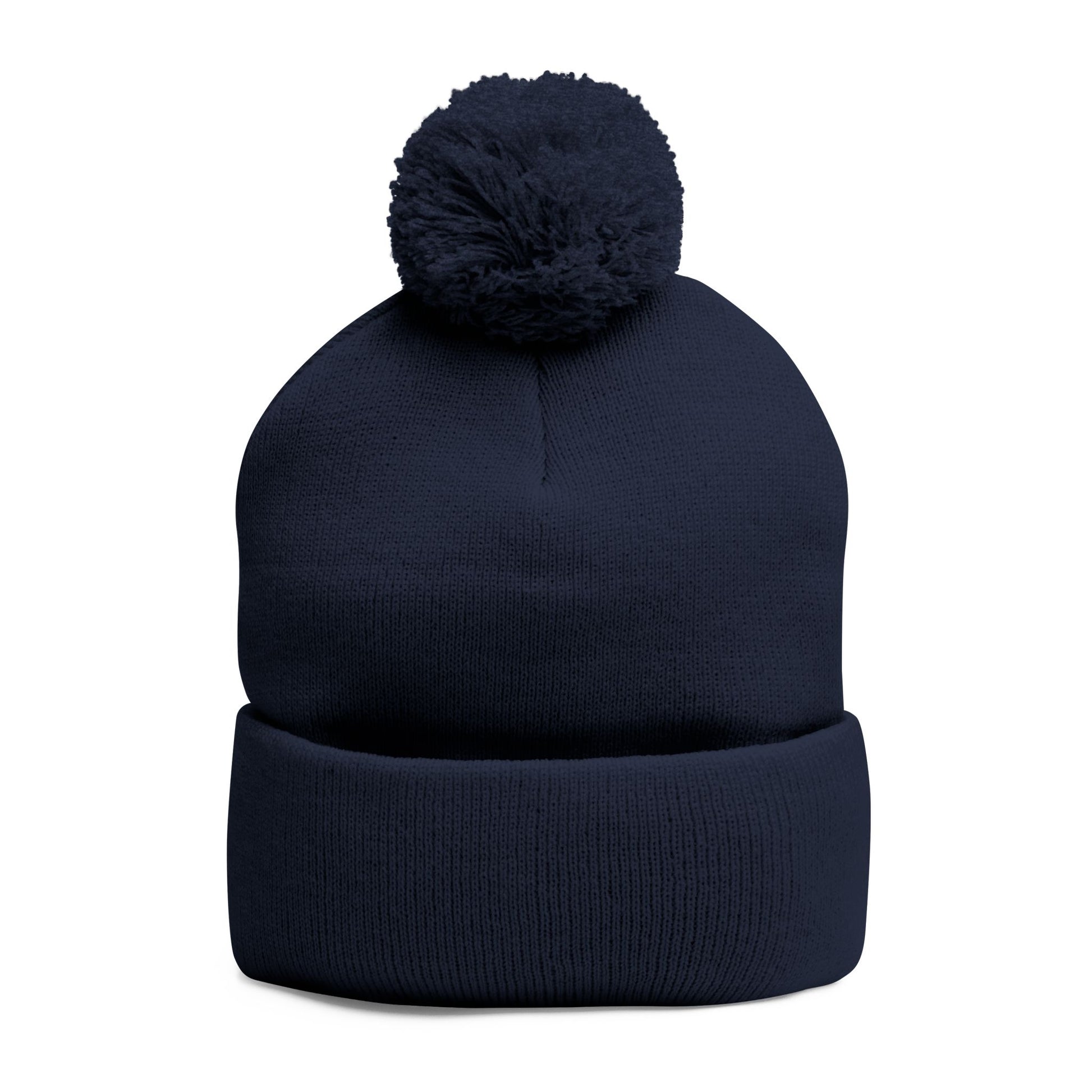 Cozy Embroidered Pom-Pom Knit Cap, - THE CATCH