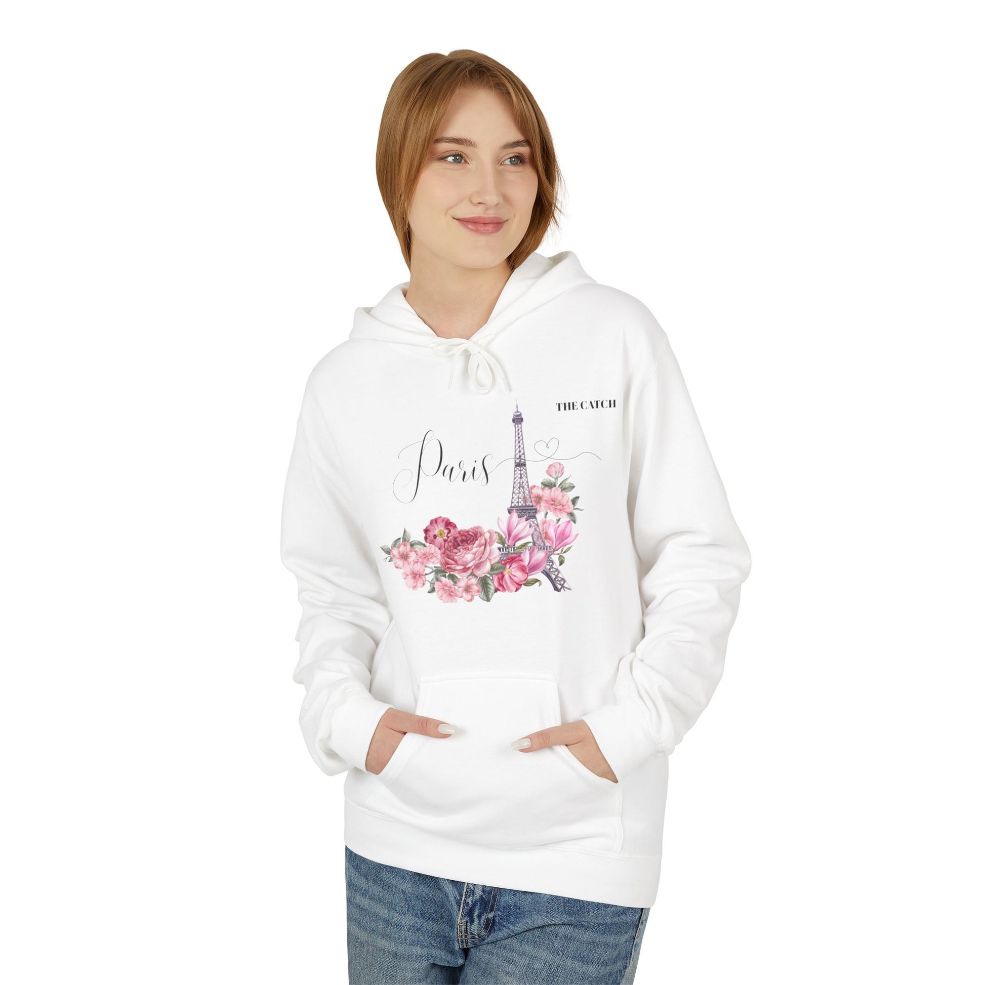 Paris Floral Graphic Hoodie - Softstyle Midweight Fleece - THE CATCH