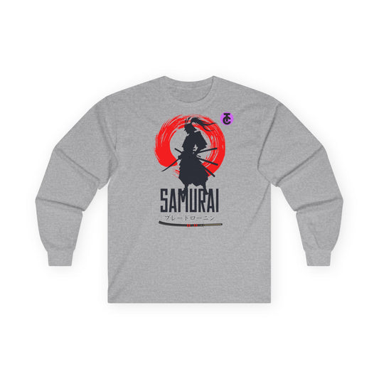 Samurai Graphic Long Sleeve Tee - Cotton Shirt for Anime Fans - THE CATCH