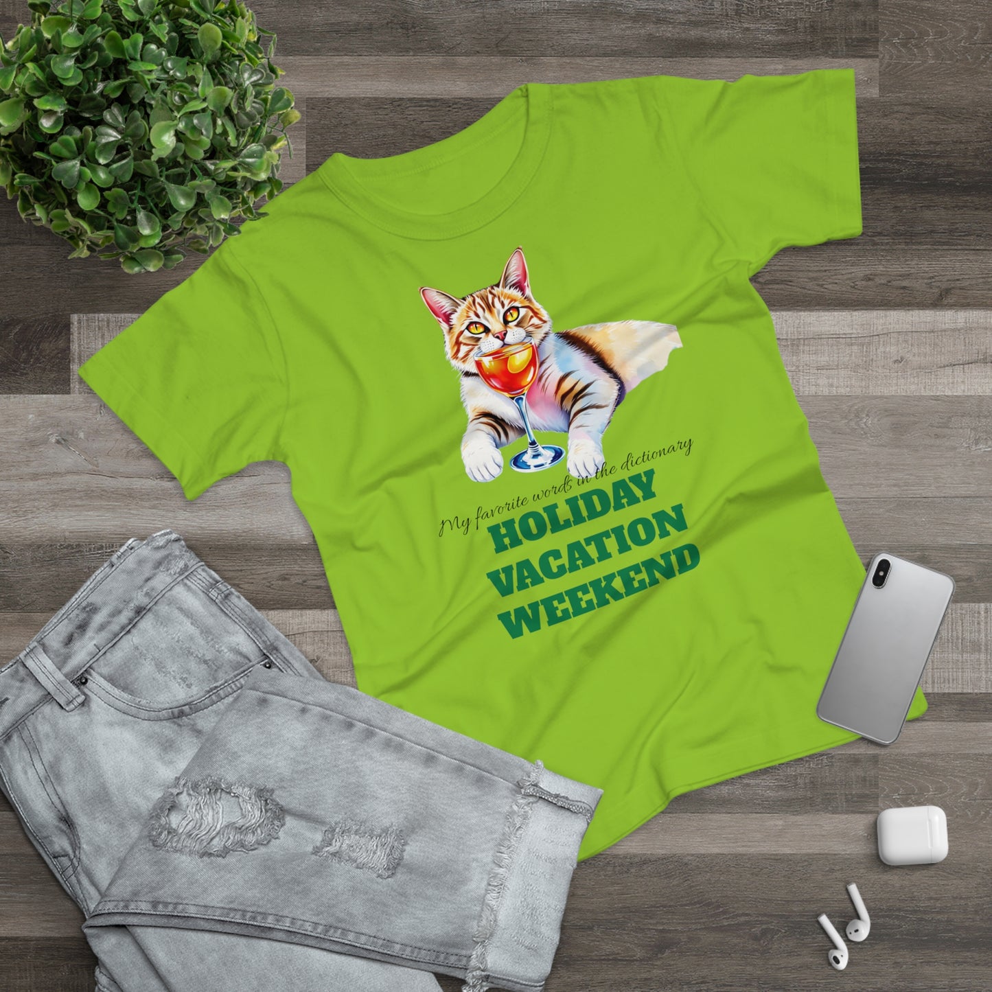 Cat Lover's Holiday Vacation T-Shirt