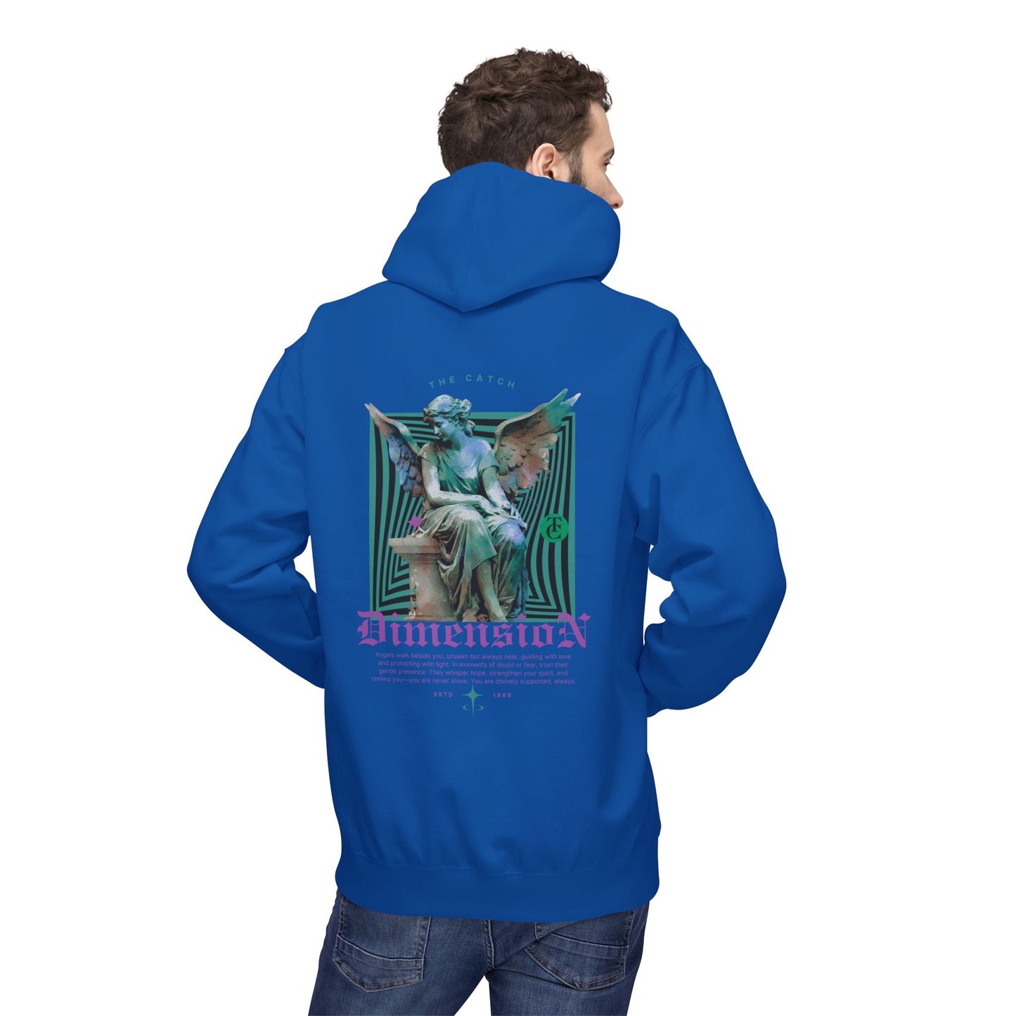 Cosmic Dimension Hoodie | Softstyle Fleece Wear, Unique Graphic Pullover, Gift for Astronomers, Casual Streetwear