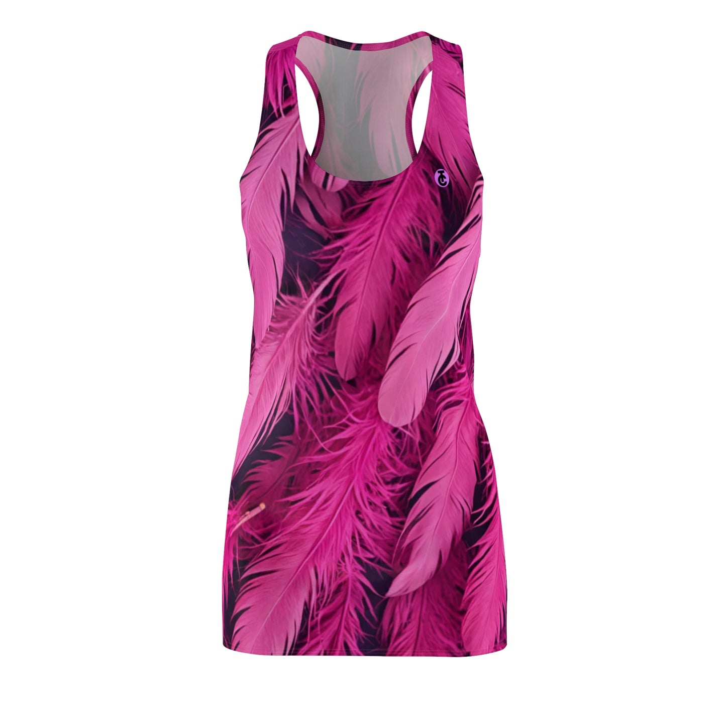 Fabulous Feather Print Racerback Dress, Boho Summer Dress, Beach Dress, Casual Outfit, Fun Party Dress - THE CATCH