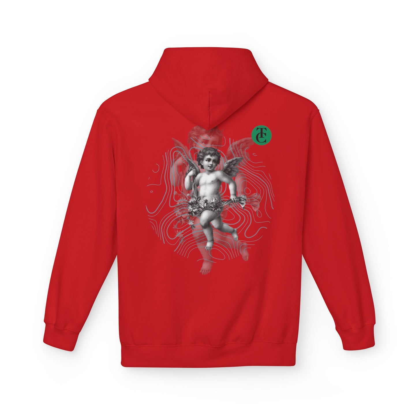 Fleece Hoodie with Cupid Design - Softstyle, Comfortable, Perfect for Casual Wear