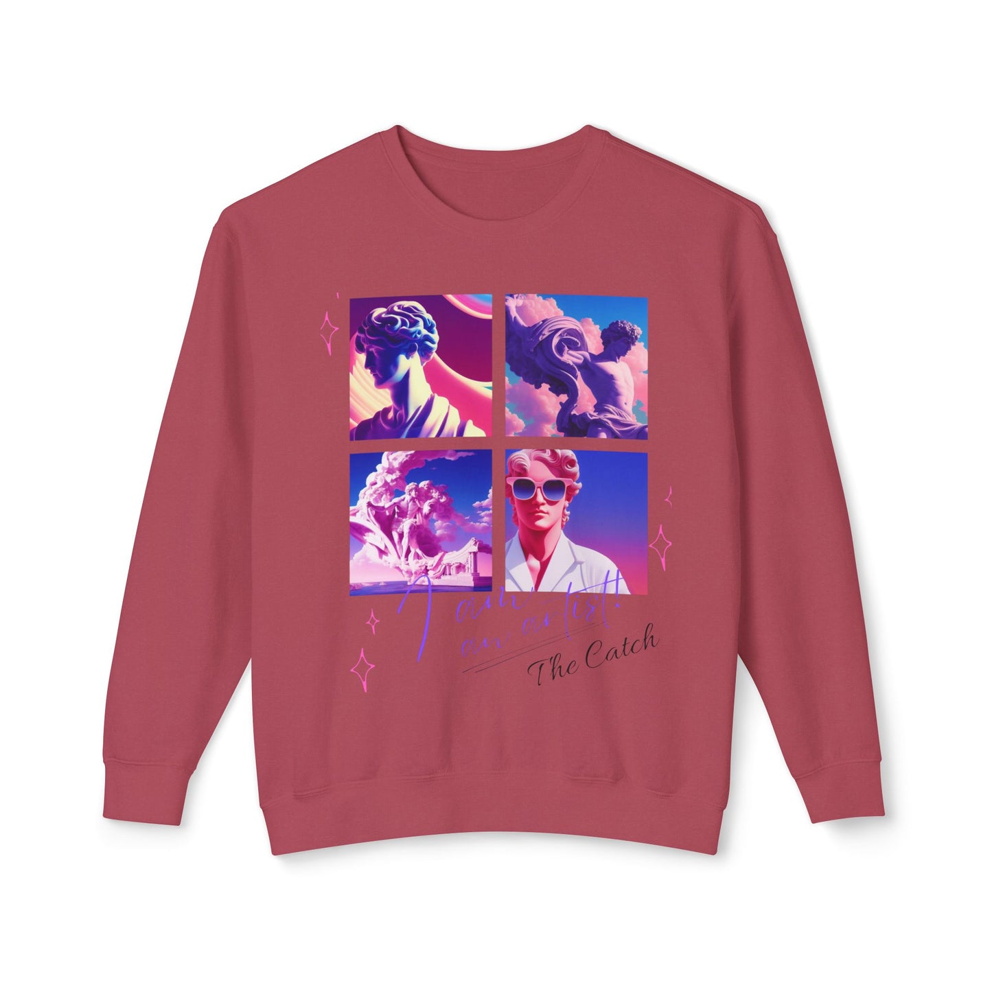 Artistic Crewneck Sweatshirt - "The Catch" Graphic Design - THE CATCH