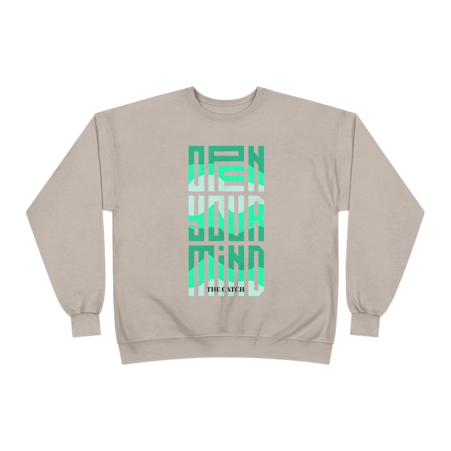 Open Your Mind Eco-Friendly Sweatshirt | Minimalist Graphic Crewneck - THE CATCH