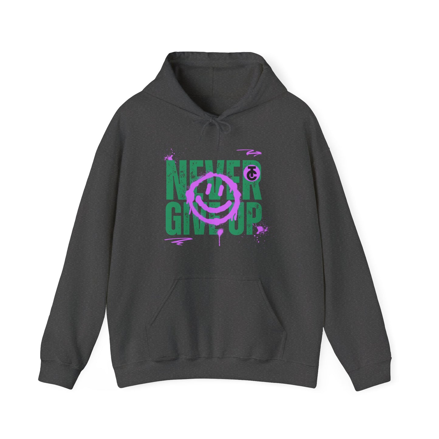 Motivational Sweatshirt - "Never Give Up" Hoodie, Cozy Gift for Friends, Inspirational Apparel, Perfect for Any Occasion - THE CATCH