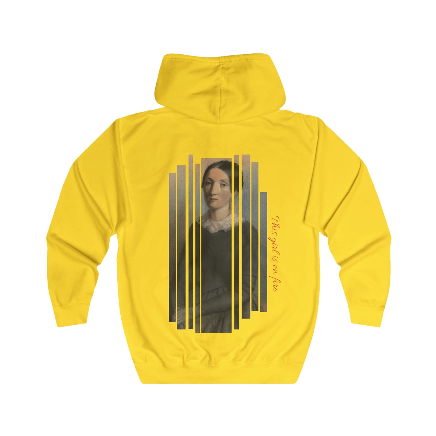Artistic Full Zip Hoodie - 'The Catch' with Vintage Portrait