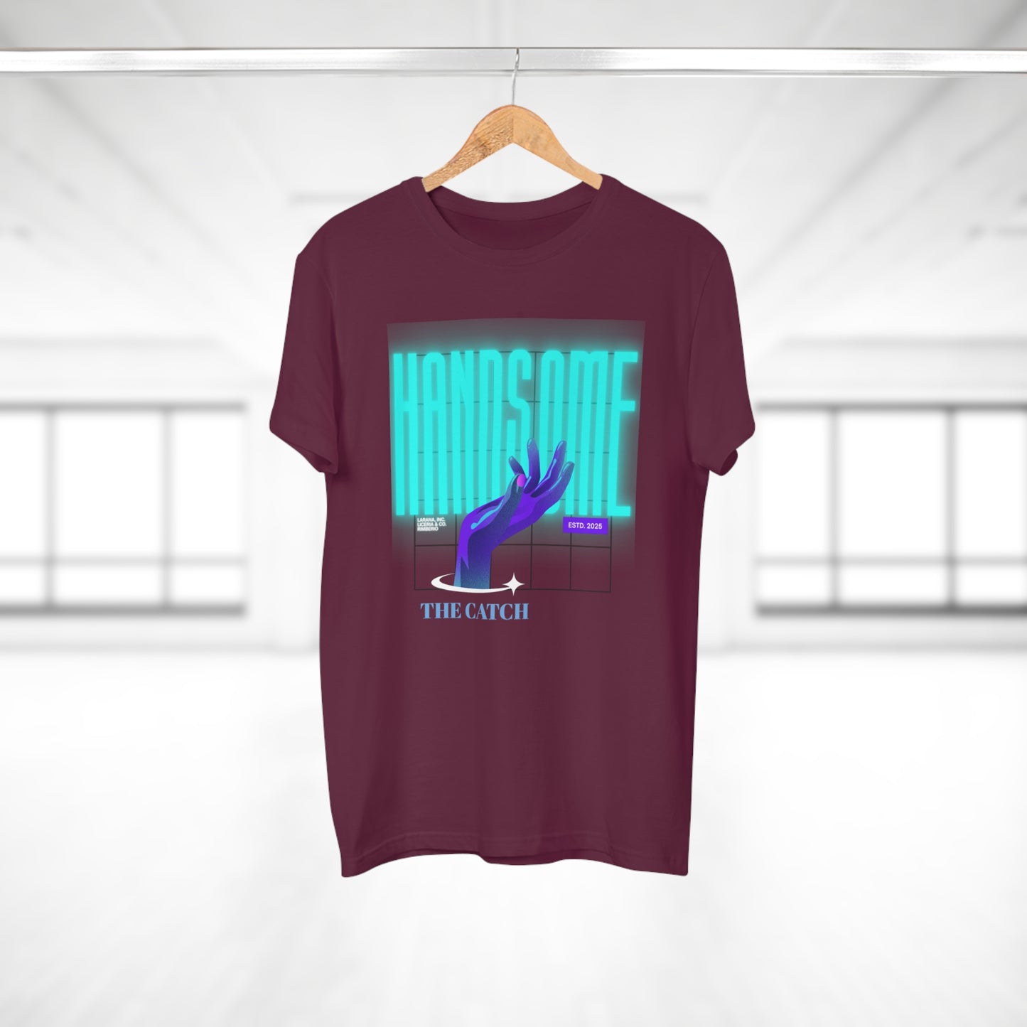Stylish Graphic Tee for Men - 'Handsome' Design