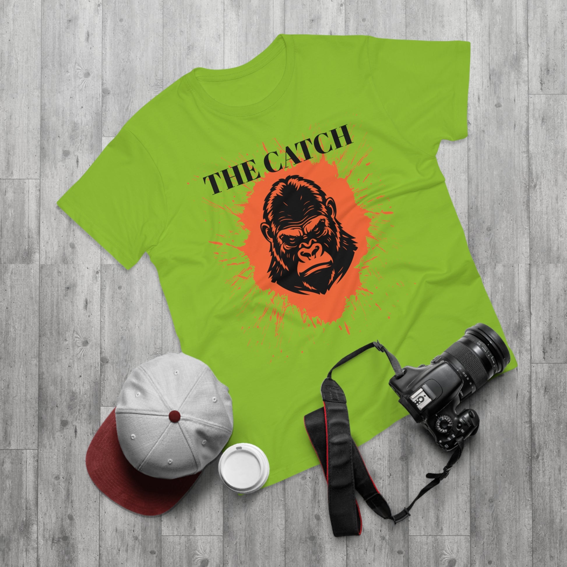 Men's Graphic T-Shirt - "The Catch" Gorilla Design - THE CATCH