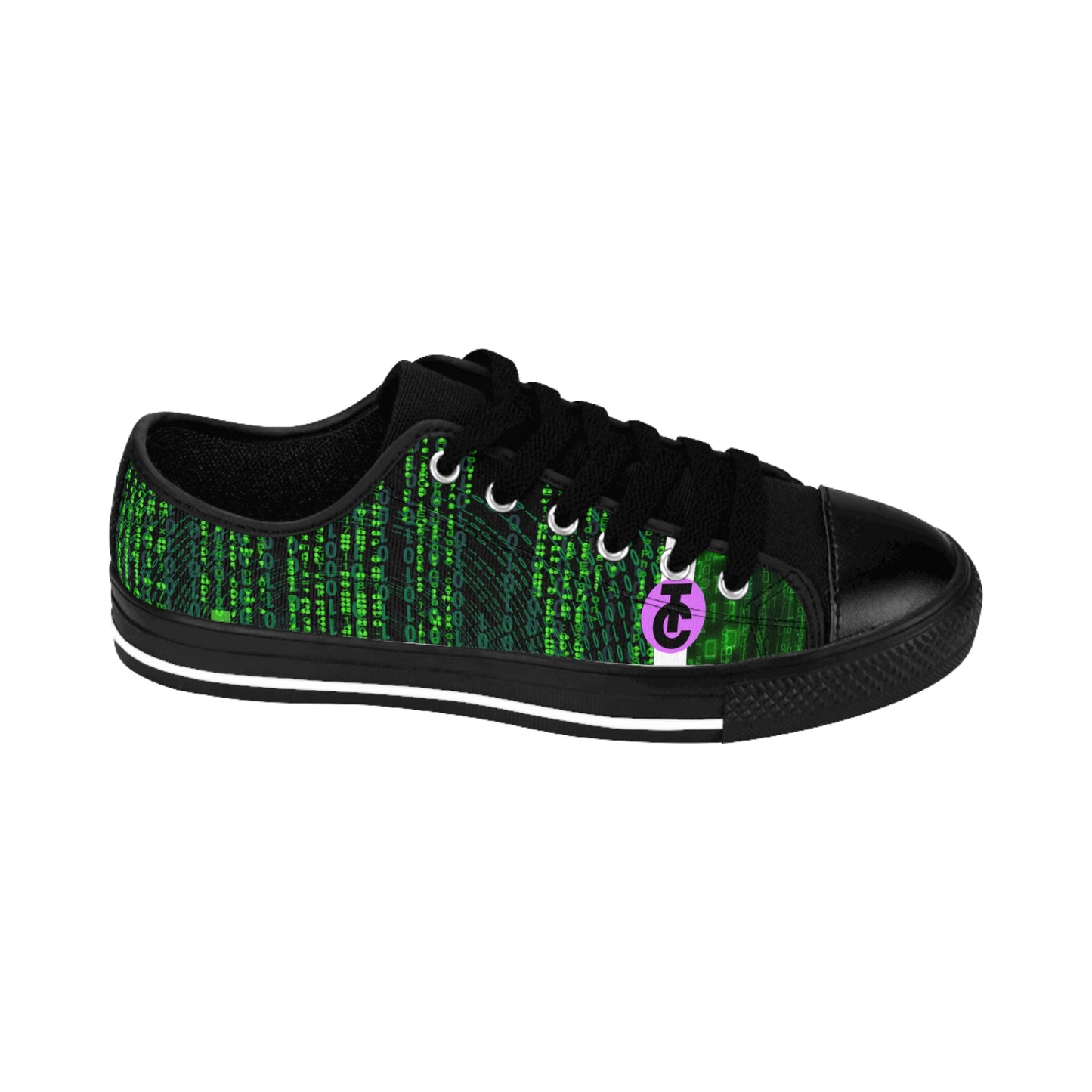 Matrix-Inspired Men's Sneakers - Trendy Casual Footwear for Tech Enthusiasts
