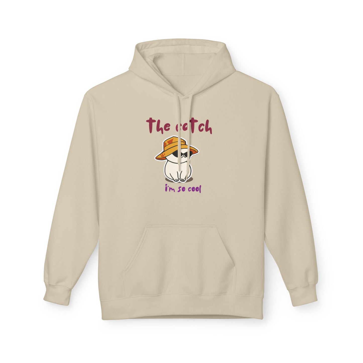 Cool Cat  Fleece Hoodie - The Catch Design