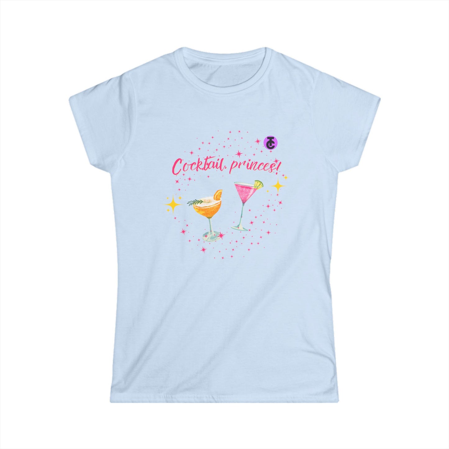 Cocktail Princess Women's Softstyle Tee | Cute Summer Shirt, Party Tee, Gift for Her, Birthday T-Shirt, Girls Night Out Outfit - THE CATCH