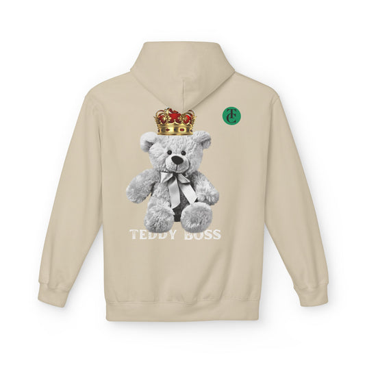 Teddy Boss Hoodie: Midweight Softstyle Fleece with Crowned Bear Design - THE CATCH