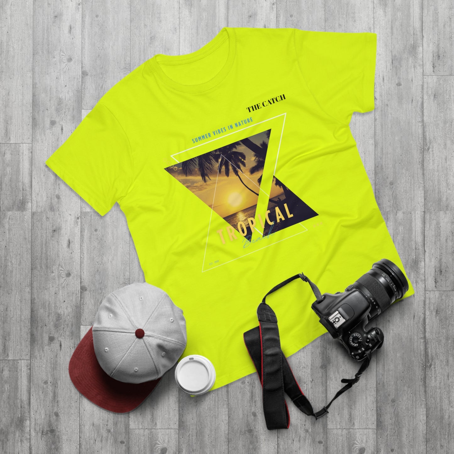 Tropical Vibes Men's T-Shirt - Summer Nature Graphic Tee