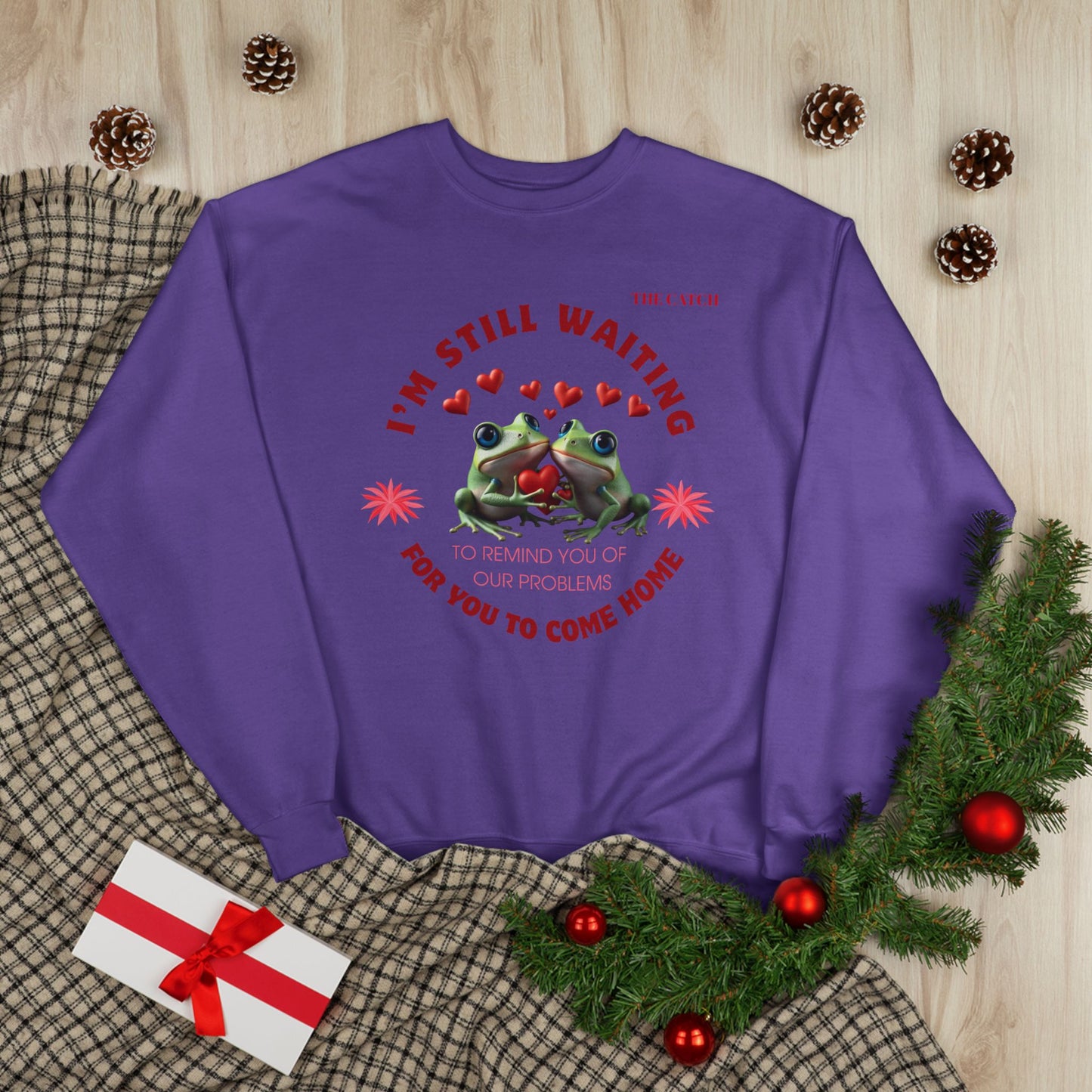 Eco-Friendly Frog Crewneck Sweatshirt - "I’m Still Waiting for You to Come Home"