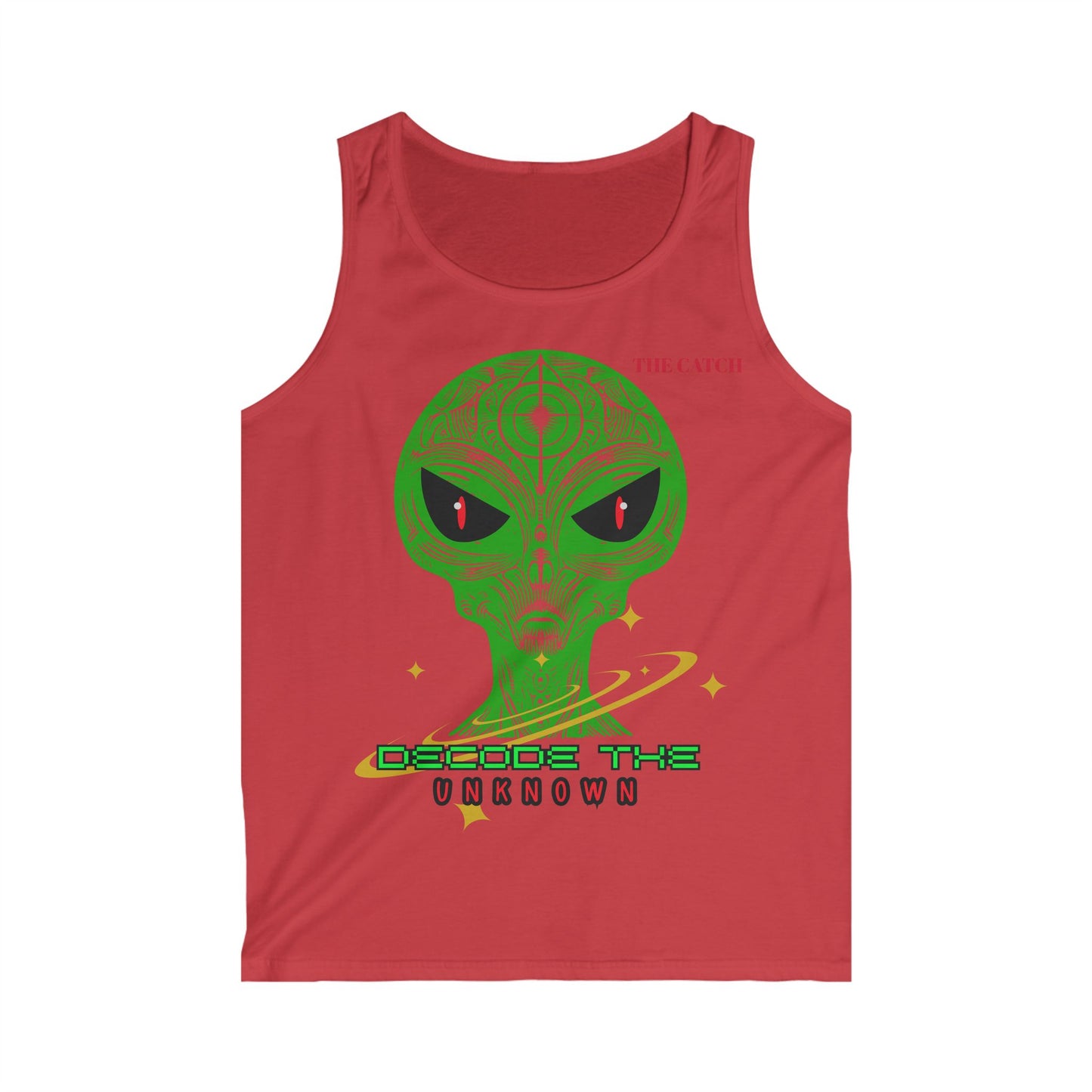 Men's Alien Graphic Tank Top - Decode the Unknown, Sci-Fi Apparel, Summer Wear, Unique Gift for Alien Lovers, Casual Style