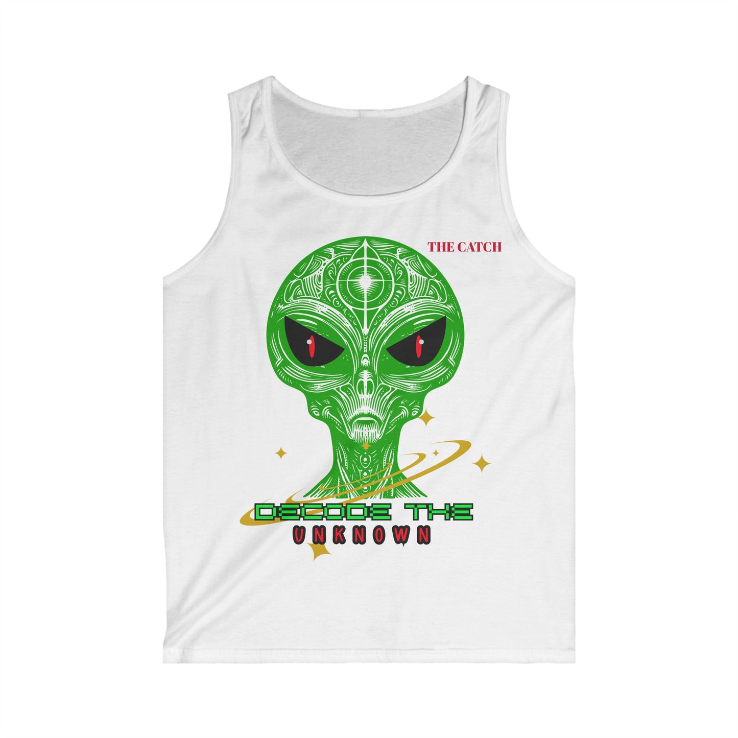 Men's Alien Graphic Tank Top - Decode the Unknown, Sci-Fi Apparel, Summer Wear, Unique Gift for Alien Lovers, Casual Style