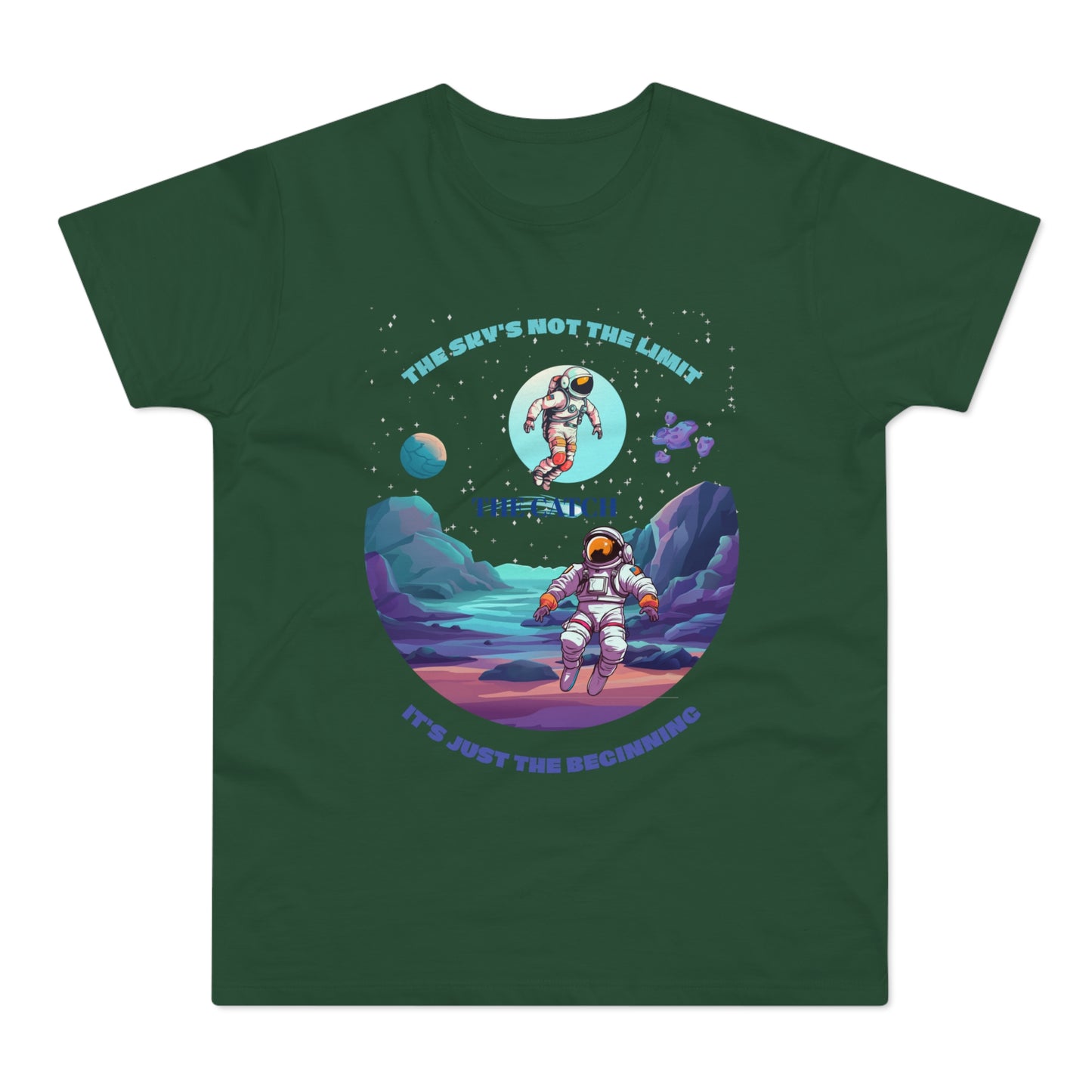 Astronaut Adventure Men's T-Shirt - 'The Sky's Not the Limit, It's Just the Beginning'