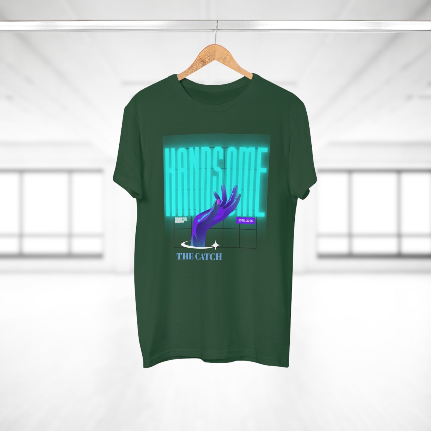 Stylish Graphic Tee for Men - 'Handsome' Design