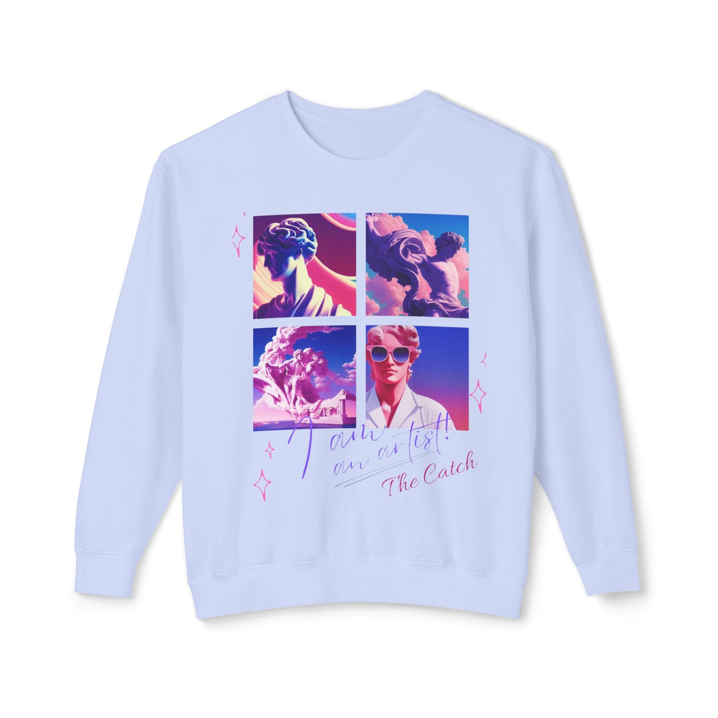 Artistic Crewneck Sweatshirt - "The Catch" Graphic Design - THE CATCH