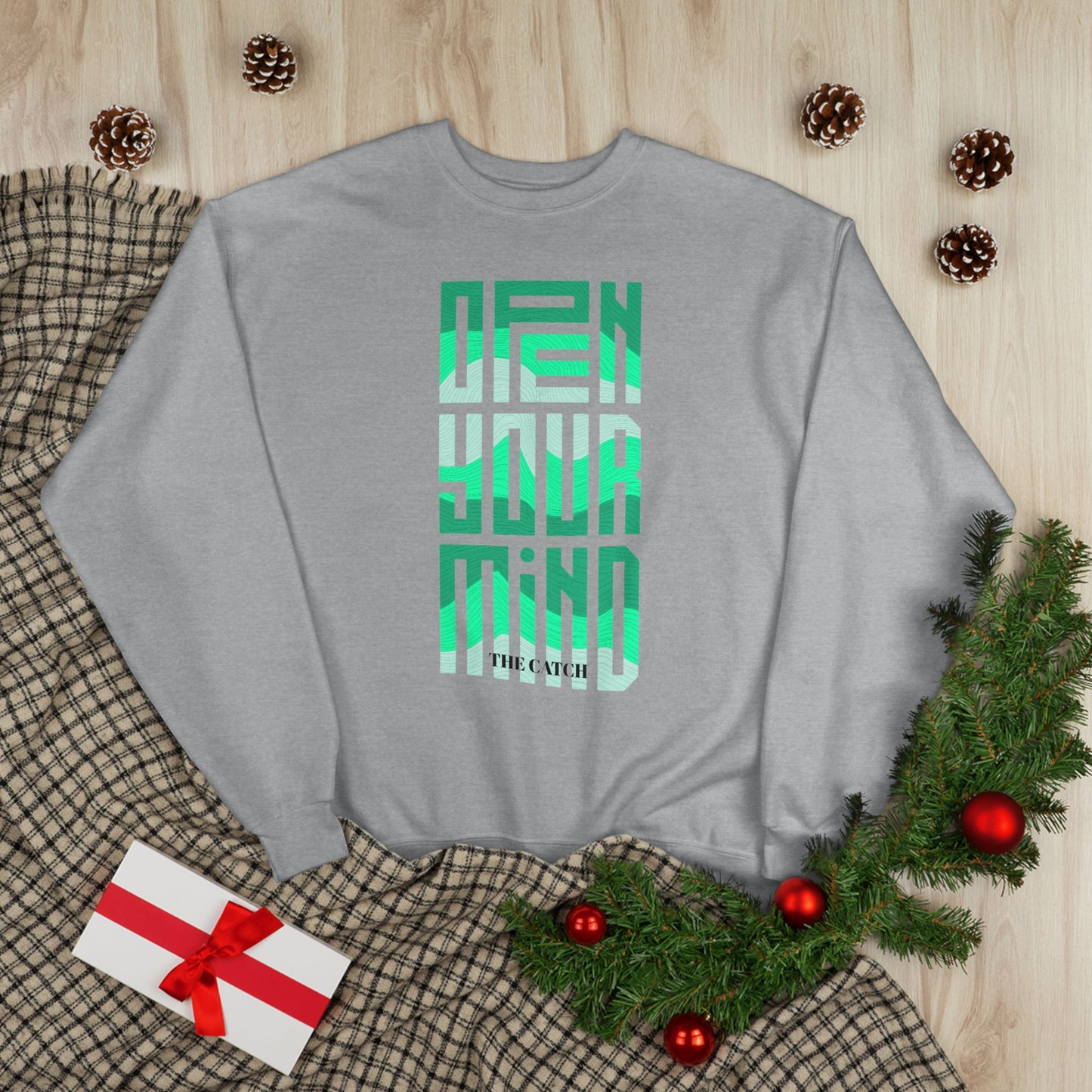 Open Your Mind  Eco-Friendly Sweatshirt | Minimalist Graphic Crewneck