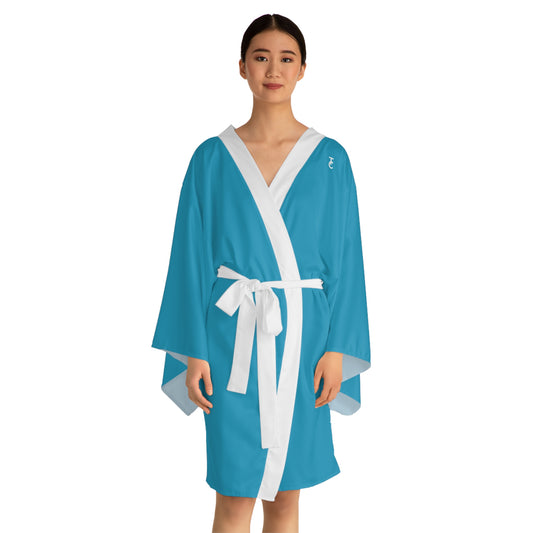 Chic Long Sleeve Kimono Robe, Cozy Loungewear, Relaxation Gift, Spa Day Essential, Fashionable Home Attire - THE CATCH