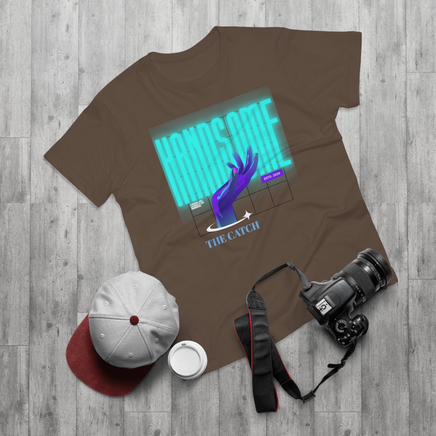 Stylish Graphic Tee for Men - 'Handsome' Design - THE CATCH