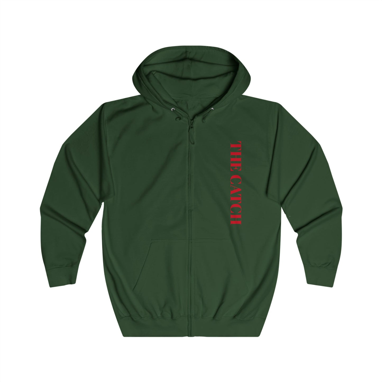 Full Zip Hoodie - "THE CATCH" Statement Hoodie for Sport Enthusiasts