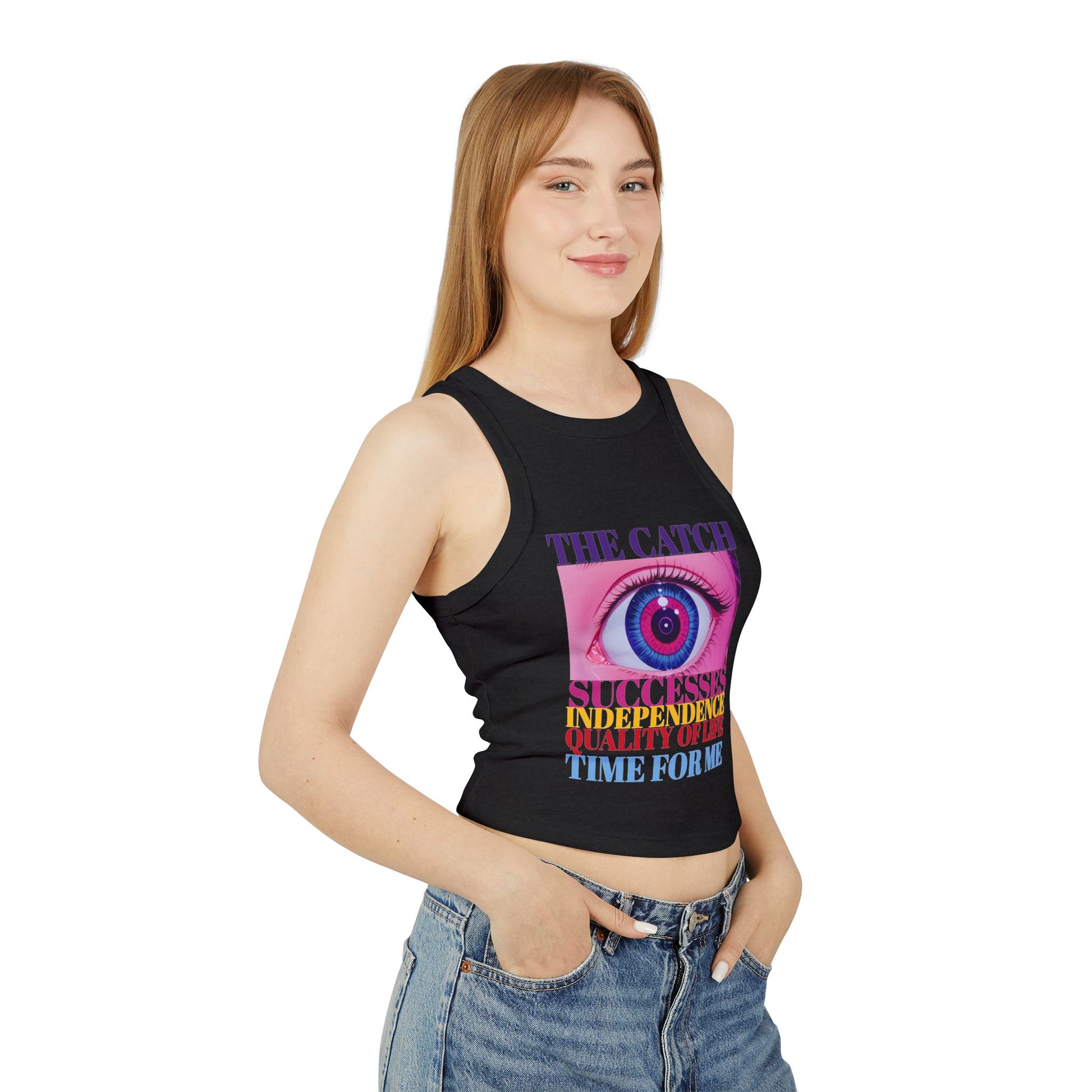 Women's Micro Rib Racer Tank Top - THE CATCH