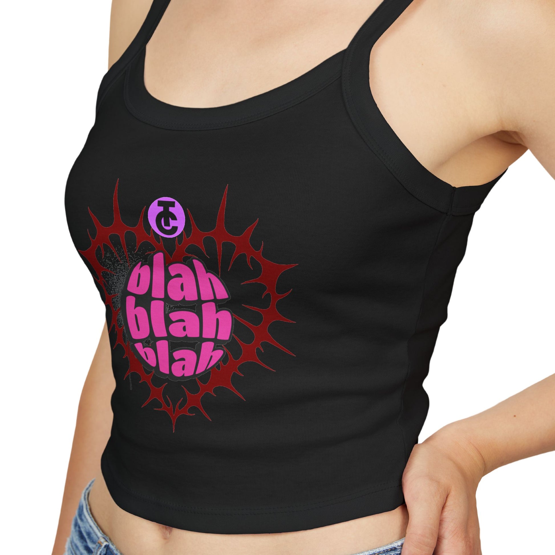 Bold Graphic Spaghetti Strap Tank Top, Summer Top, Festival Wear, Casual Chic, Heart Design, Edgy Tank, Gift Idea - THE CATCH