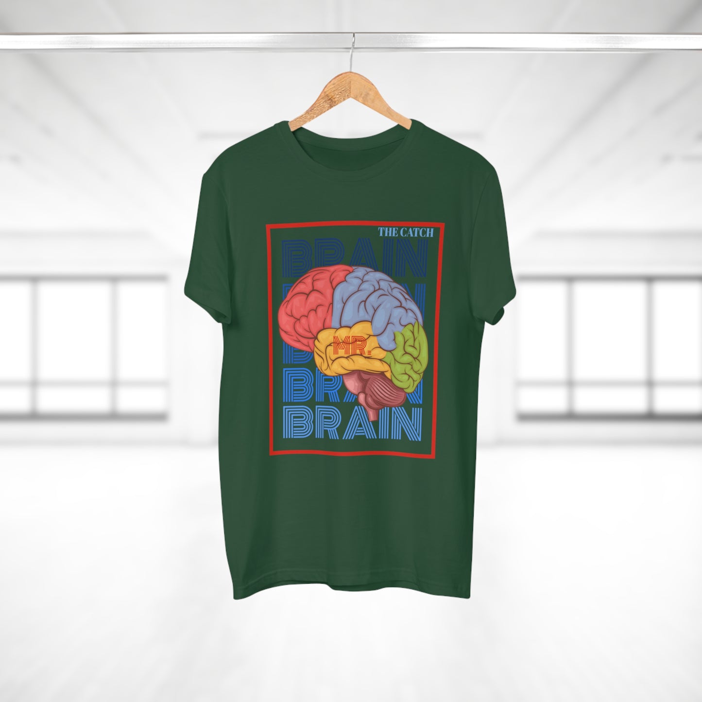 Colorful Brain Graphic T-Shirt - Unique Menswear for Science Lovers