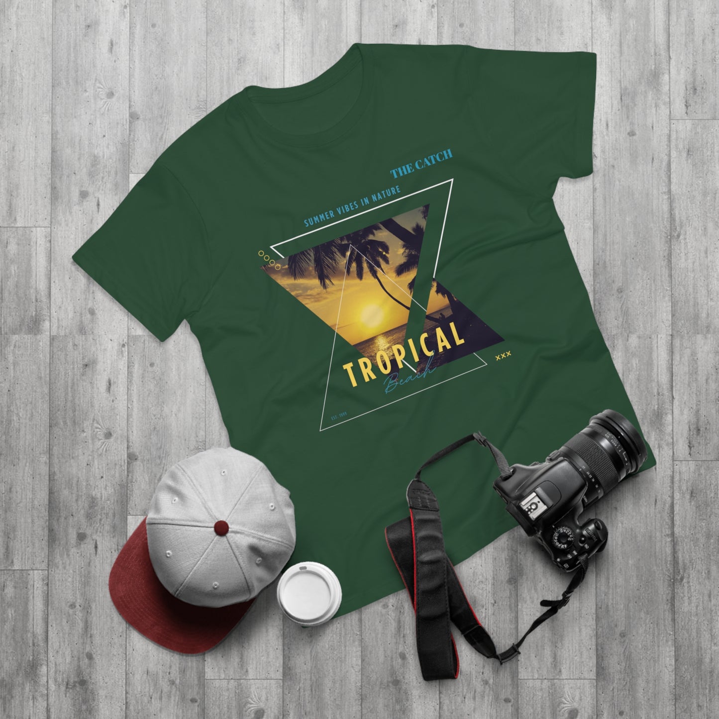 Tropical Vibes Men's T-Shirt - Summer Nature Graphic Tee