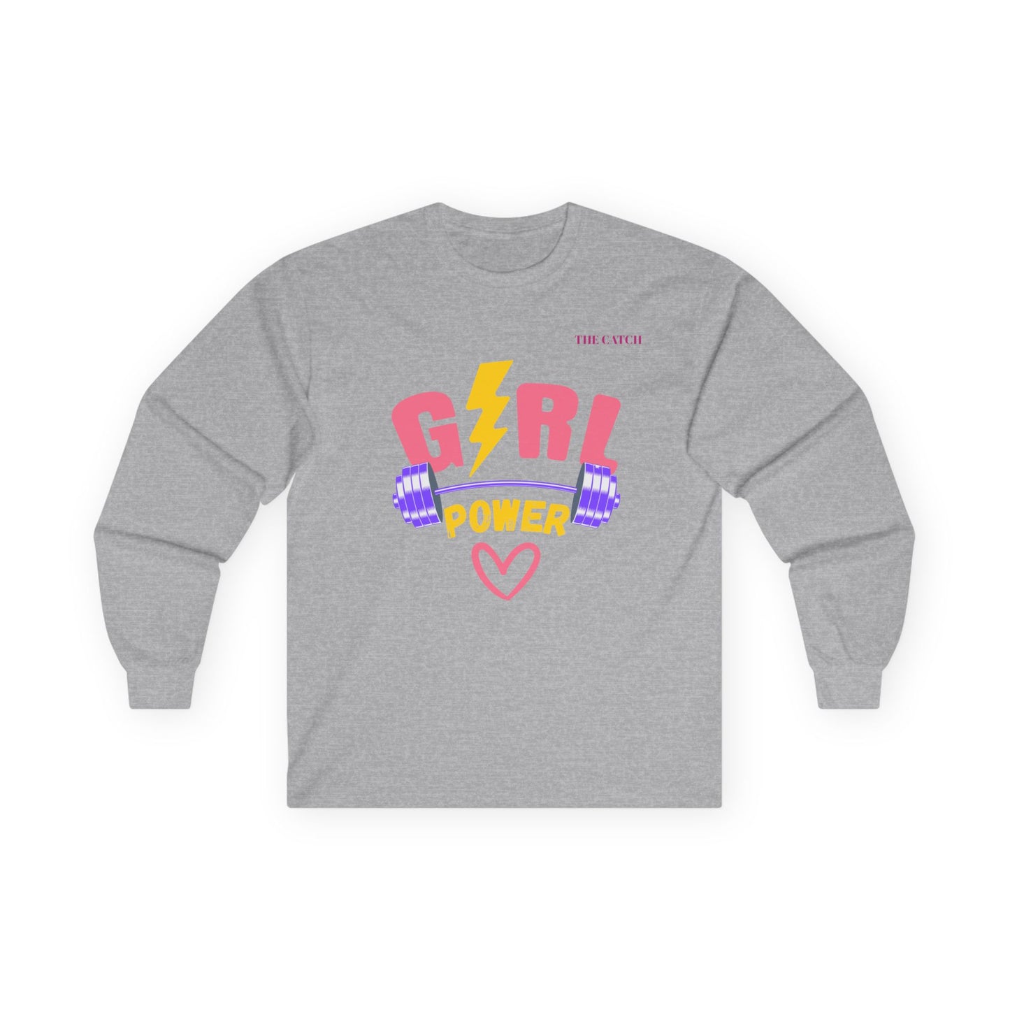 Girl Power Long Sleeve Tee - Women's Ultra Cotton Workout Shirt