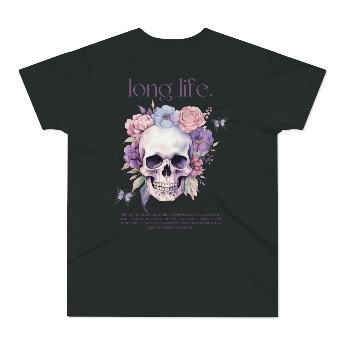 Men's Skull Graphic T-Shirt - 'The Catch' & 'Long Life' Design
