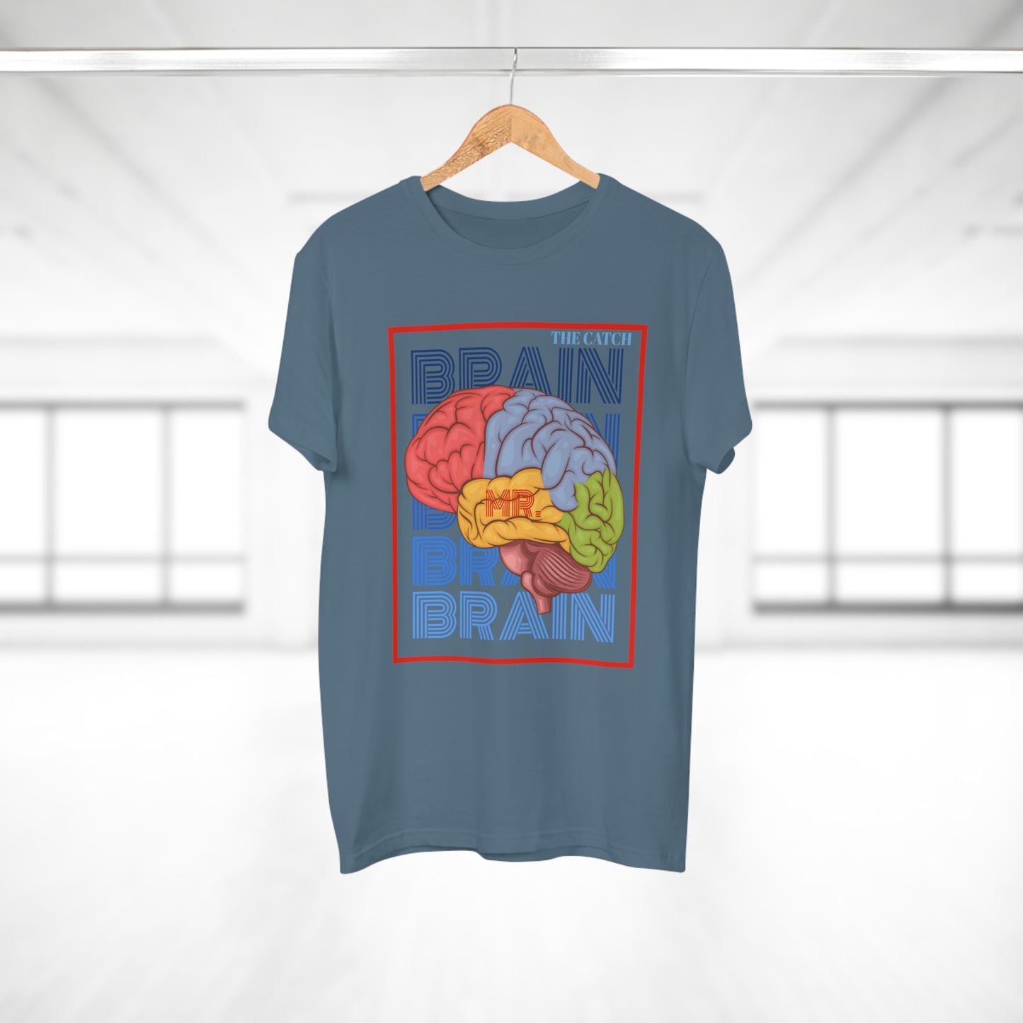 Colorful Brain Graphic T-Shirt - Unique Menswear for Science Lovers