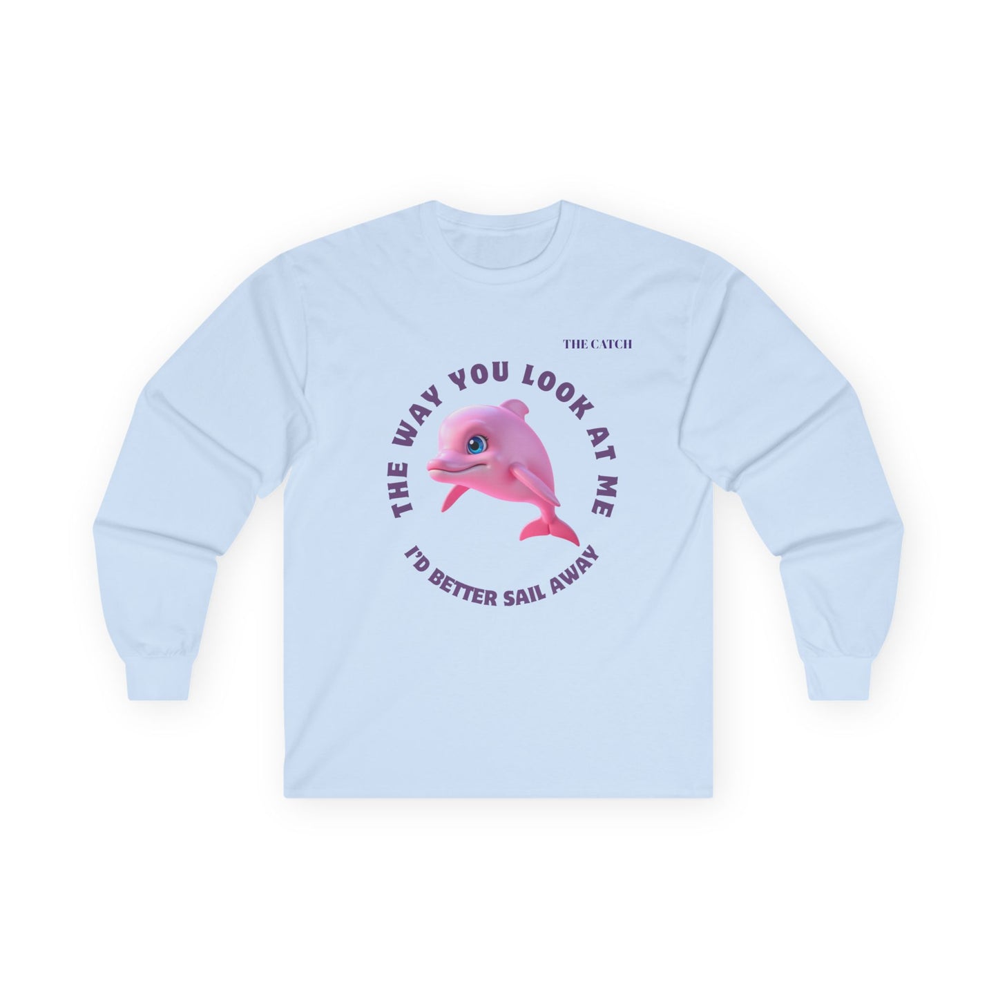 Whimsical Dolphin Long Sleeve Tee - Perfect for Nautical Lovers - THE CATCH