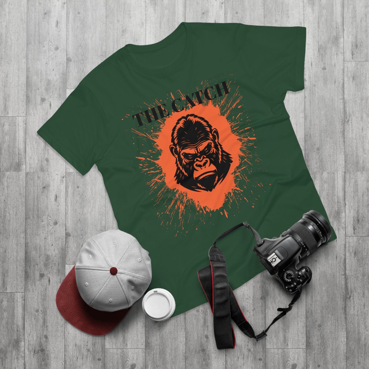 Men's Graphic T-Shirt - "The Catch" Gorilla Design