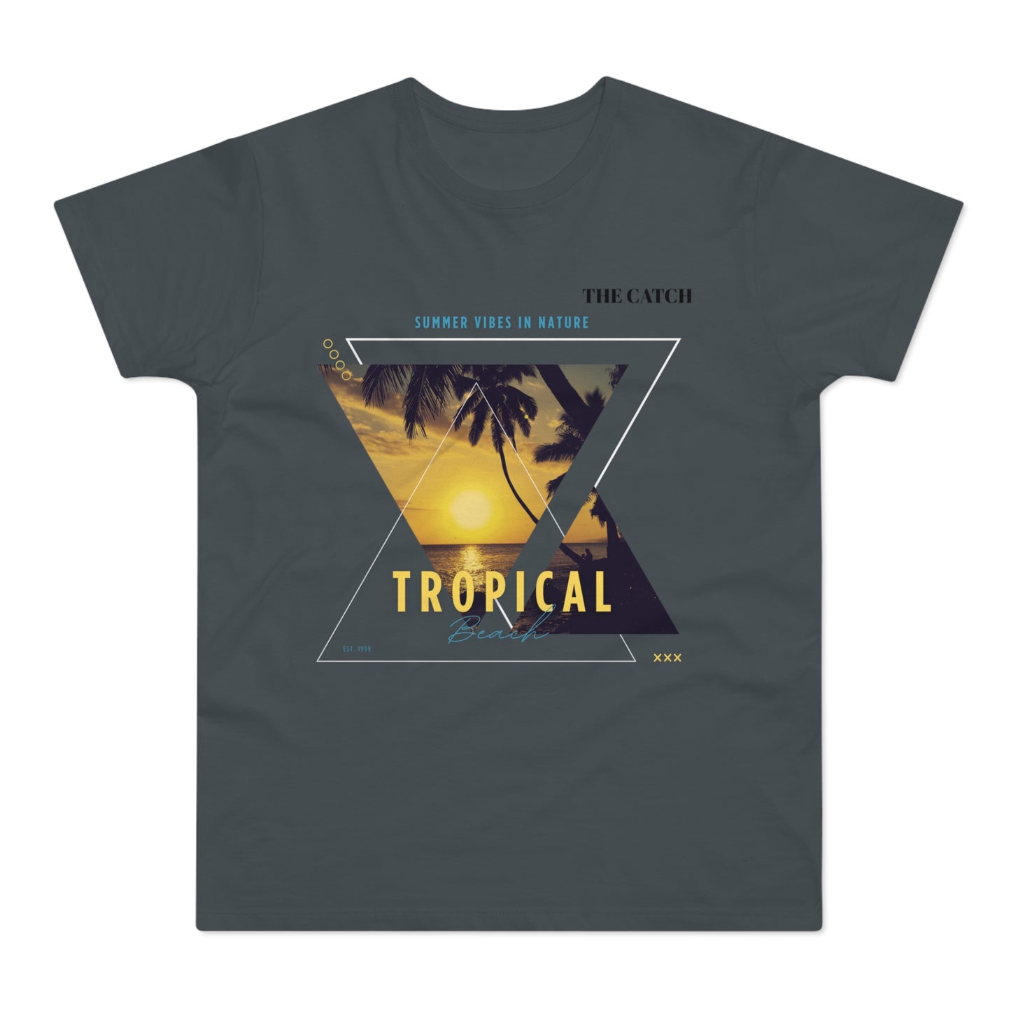 Tropical Vibes Men's T-Shirt - Summer Nature Graphic Tee - THE CATCH