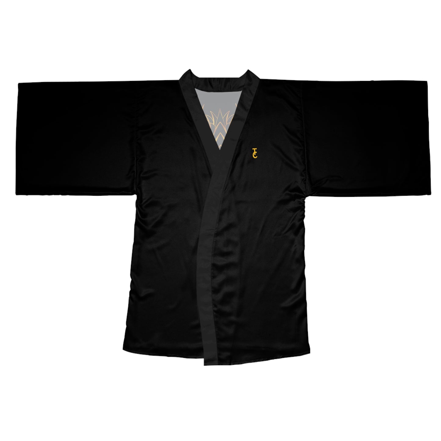 Elegant Long Sleeve Kimono Robe, Cozy Loungewear for Relaxing Evenings, Perfect Gift for Birthdays, Holidays & Self-Care, Unique AOP Design - THE CATCH