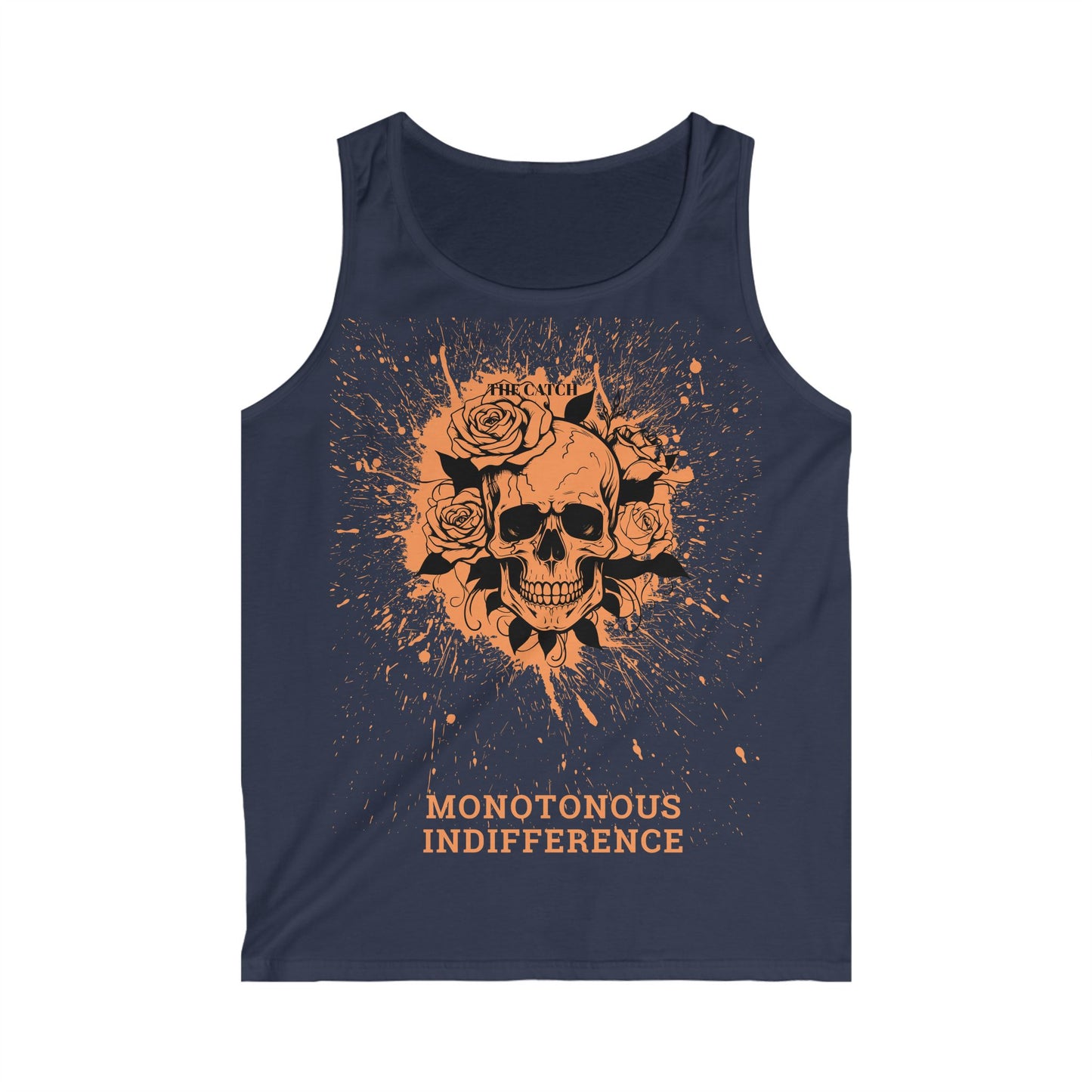 Men's Softstyle Tank Top - Monotonous Indifference Skull Design