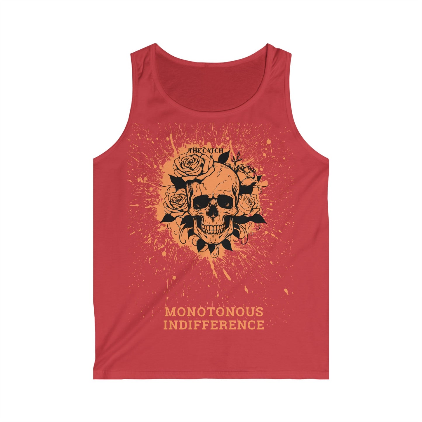 Men's Softstyle Tank Top - Monotonous Indifference Skull Design