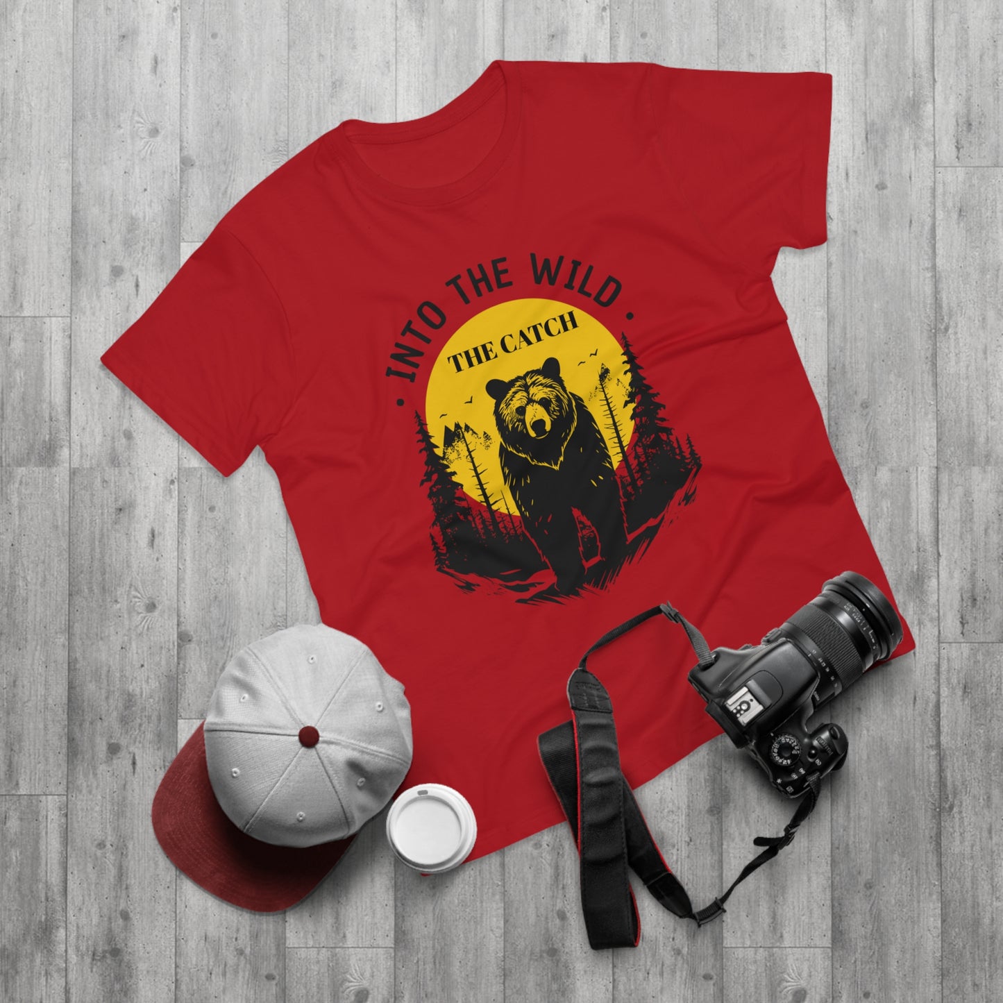 Men's Outdoor Adventure T-Shirt | Into the Wild Bear Design