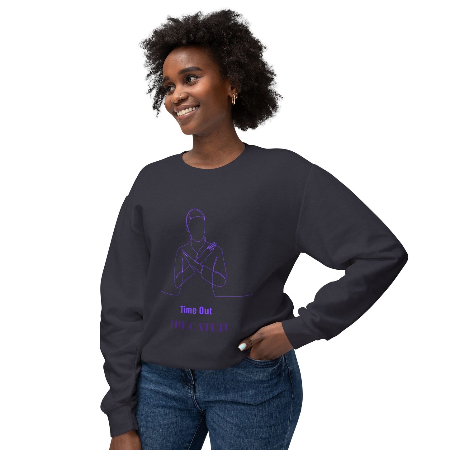 Relaxing Lightweight Crewneck Sweatshirt - "Time Out The Catch" - THE CATCH