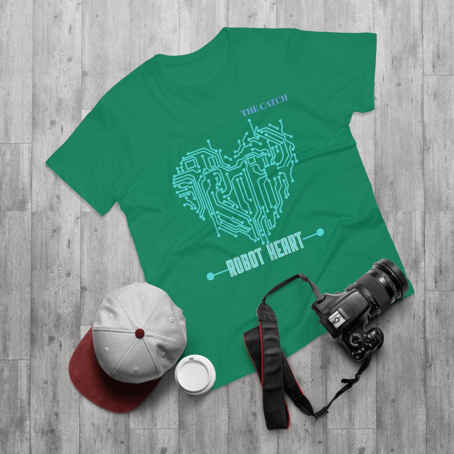 Robot Heart Graphic Tee for Tech Enthusiasts